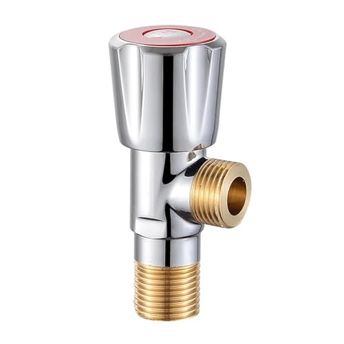Dreieckventil Warm- und Kaltwasser Kupferventil Kupferkern Badezimmer Küche Warm- und Kaltwasser Toilette Waschbecken Schalter Werkzeug(Red) von RUNZTXZH