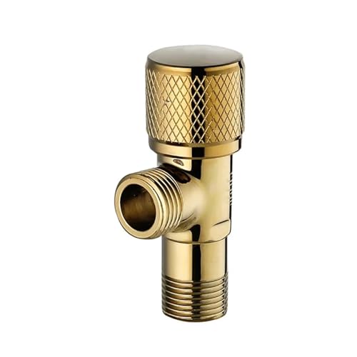 Eckventil for Badezimmer, Absperrventil mit Vierteldrehung, for heißes und kaltes Wasser, for Toilettenspüle, Küchenspüle, Silber, Gold, Schwarz(Gold) von RUNZTXZH