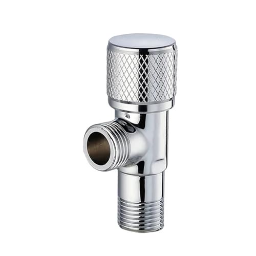 Eckventil for Badezimmer, Absperrventil mit Vierteldrehung, for heißes und kaltes Wasser, for Toilettenspüle, Küchenspüle, Silber, Gold, Schwarz(Silver) von RUNZTXZH