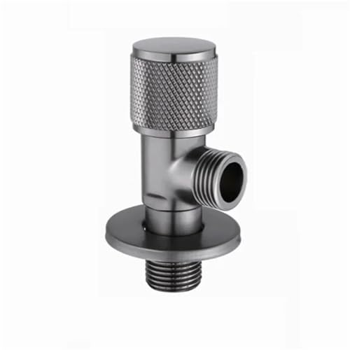 G1/2 Messing-Winkelventil, Metalllegierung, Wasserabsperrventil, Badezimmer-Wasserhahn, Küchenspüle, Becken, Dreieck-Wasserhahn, Wasserdruckregler(Grey) von RUNZTXZH
