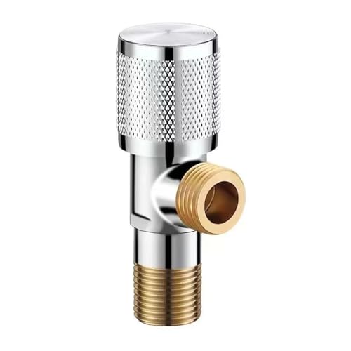 G1/2 Messing-Winkelventil, Wasserabsperrventil, Badezimmer-Wasserhahn-Absperrventil, Küchenspüle, Becken, Dreieckventil, Wasserdruckregler(C) von RUNZTXZH
