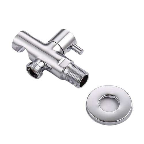Messing Bidet Wasserhahn Ventil Zubehör Gold Schwarz Chrom Grau Einzelnes Kaltwasserventil Tragbares Bidet Wasserhahn Ventil Dusche Toilette(Chrome valve) von RUNZTXZH