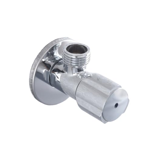 Messing Kreuz Griffe Badezimmer Winkel Absperrventil 1/2 "Male x 1/2" Außengewinde Bad Zubehör mzh310(Polished Chrome B1) von RUNZTXZH