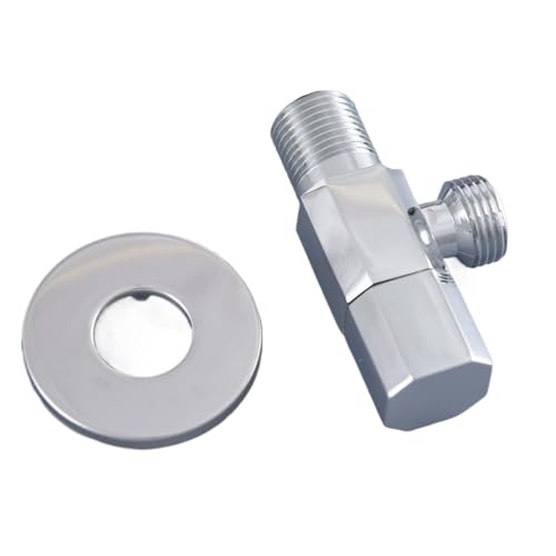 Messing Kreuz Griffe Badezimmer Winkel Absperrventil 1/2 "Male x 1/2" Außengewinde Bad Zubehör mzh310(Polished Chrome C1) von RUNZTXZH
