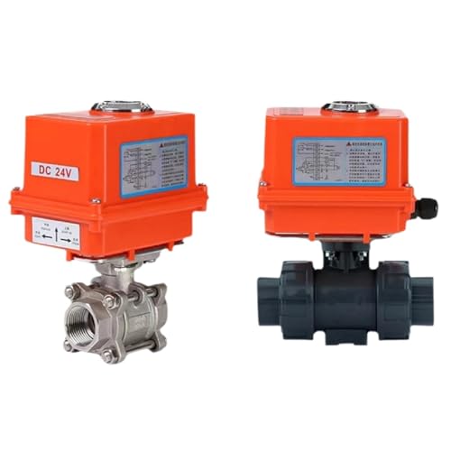 Q911S-10 Elektrischer Kugelhahn Edelstahl-Gewindeanschluss Motorisiertes PVC-Stellventil Kunststoff-Luftventil(DN32-SS,DC24V) von RUNZTXZH