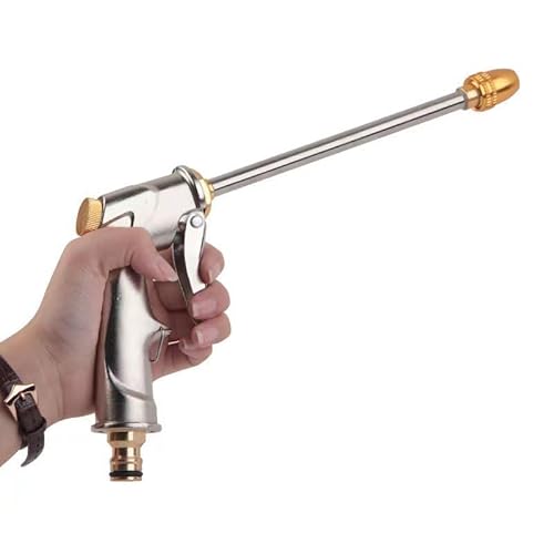 Garten Handbrause Metall Hochdruck Garten Spritzpistole Heavy Duty 4 Sprühmuster Garten Wasserspritze Einhandbedienung für Bewässerung Rasen Autowaschen Haustier Baden Bürgersteig Reinigung Garten Handbrause Metall Hochdruck Garten Spritzpistole Heavy Duty 4 Sprühmuster Garten Wasserspritze Einhandbedienung für Bewässerung Rasen Autowaschen Haustier Baden Bürgersteig Reinigung von RUOVXWU