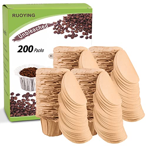 Ungebleichte Einweg-Papierfilter mit Deckel für wiederverwendbare K-Cup-Filter, wiederverwendbare Kaffeefilter, passend für alle Keurig-Einzelportionsfilter-Marken von RUOYING