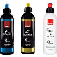 RUPES DA Coarse + Rupes DA Fine Pasta Lucidante + Rupes UNO Pure (3 x 250 ml) Sistema di lucidatura a 3 fasi von RUPES