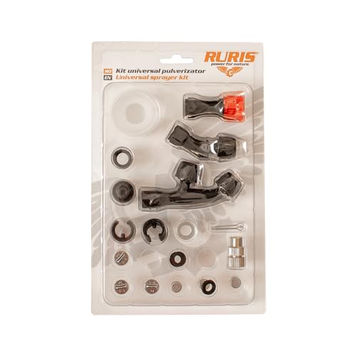 RURIS POWER FOR NATURE Universal-Sprühgerät mit doppelter konischer Düse, Sigal, verstellbare Düse, Düse aus Messing, Düse mit 3 Löchern (3 Stück), Set mit Dichtungen von RURIS POWER FOR NATURE