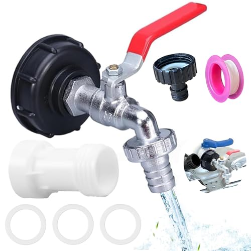 IBC Tank Auslaufhahn mit Auslauf Verlängerung S60x6 Grobgewinde, IBC Tank zubehör, 1000l Wassertank Zubehör Auslaufhahn 3/4 Zoll, 1000 Liter Wassertank Zubehör von RURIZHONGTIAN