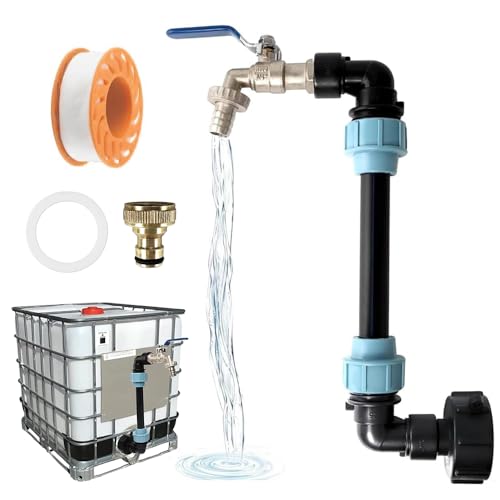 IBC Tank Schwanenhals, IBC Schwanenhals 3/4" Auslaufhahn, Regenfass Auslaufhahn IBC, IBC Container S60x6 3/4 Zoll Wasserhahn, IBC Tank Zubehör, 1000 Liter Wassertank Zubehör von RURIZHONGTIAN