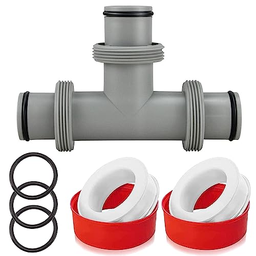RURIZHONGTIAN Pool T Stück 38mm, 3 Wege Ventil Pool 38mm, T-Stück Schlauchverbinder für Ø38mm Schlauch, T stück Pool 38mm, 38mm Schlauch Pool T Stück, Poolschlauch Adapter für Intex Bestway Coleman. von RURIZHONGTIAN