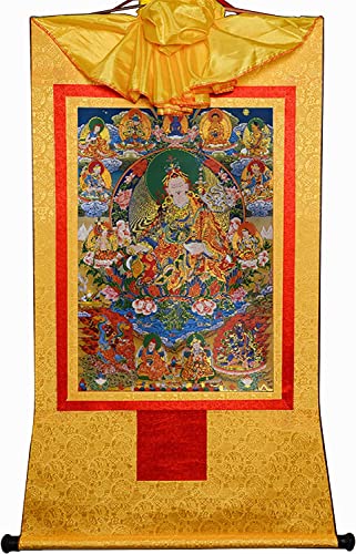 RURUR Bild Seidenrolle, Scroll-Hängegemälde, Seidenrolle-Gemälde, tibetisches Thangka, tantrischer tibetischer Buddhismus Thangka Acht Formen von(Unique Colour,Medium(62cm*47cm)) von RURUR
