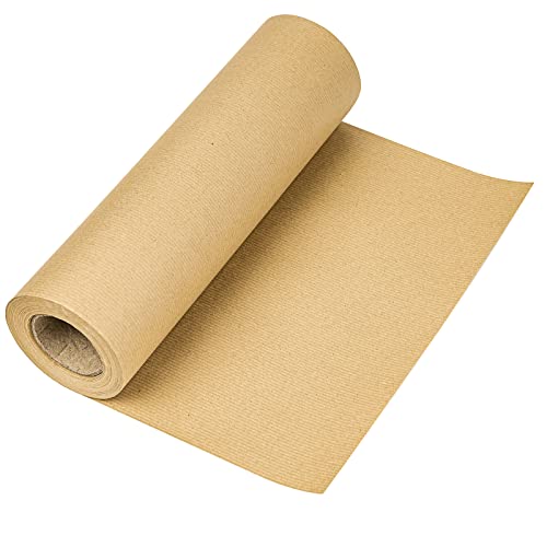 RUSPEPA Braune Kraftpapierrolle – 30,5 cm X 30 m – Recycelbares, Gefärbtes, Liniertes Kraftpapier, Perfekt Für Kunsthandwerk, Kunst, Verpackung, Post, Versand, Staumaterial Und Pakete von RUSPEPA