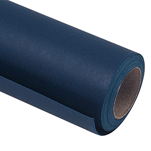 RUSPEPA Marineblaue Kraftpapierrolle – 44,5 cm x 30 m – recycelbares Papier, perfekt für Bastelarbeiten, Kunst, Verpackung, Verpackung, Post, Versand, Staugut und Pakete von RUSPEPA