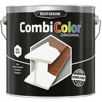 Rust-Oleum COMBICOLOR Original RAL9010 - Weiß 2,5L, Einschicht-System für Metallschutz von RUST-OLEUM