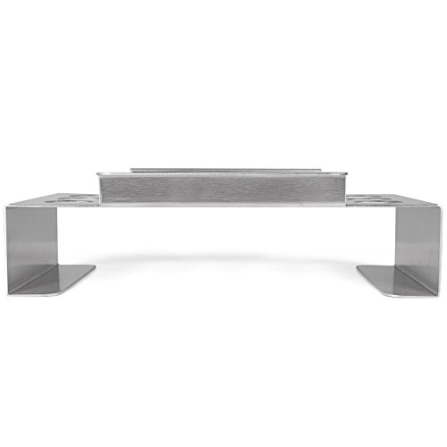 Rustler Gemüse Grillrost aus Edelstahl in silber | Grillhalter für Paprika, Peperoni und Jalapenos | 24 x 16 x 7 cm | Chili Rack mit 18 Löchern von RUSTLER