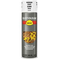 Rust-oleum - hard hat Markierungsfrabe RAL9010 - Weiß 500ml, Industrie-Sprühlack für Punktmarkierungen - Weiß von RUST-OLEUM