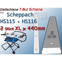2x 440mm T-Schiene Für Scheppach Hs 115 + 116 Tischkreissäge, Schiebeschlitten von RUSoftware