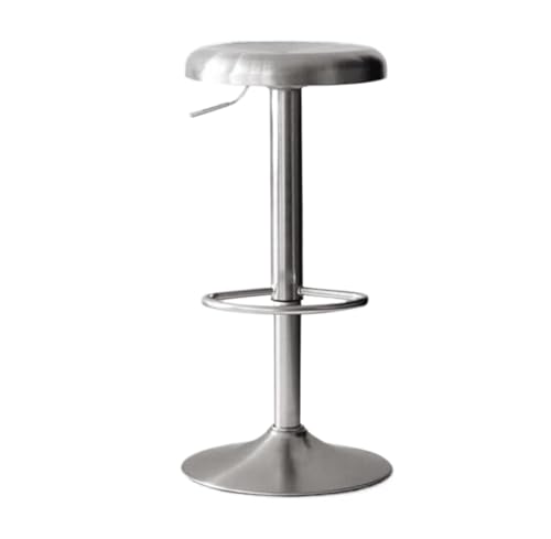 RUVOO Barhocker Barstuhl Barhocker Aus Edelstahl, Höhenverstellbar, 360 ° Drehbar, Barstuhl, Thekenhöhe, Hochstuhl Mit Fußstütze Barstühle Barsessel RUVOO Barhocker Barstuhl Barhocker Aus Edelstahl, Höhenverstellbar, 360 ° Drehbar, Barstuhl, Thekenhöhe, Hochstuhl Mit Fußstütze Barstühle Barsessel von RUVOO