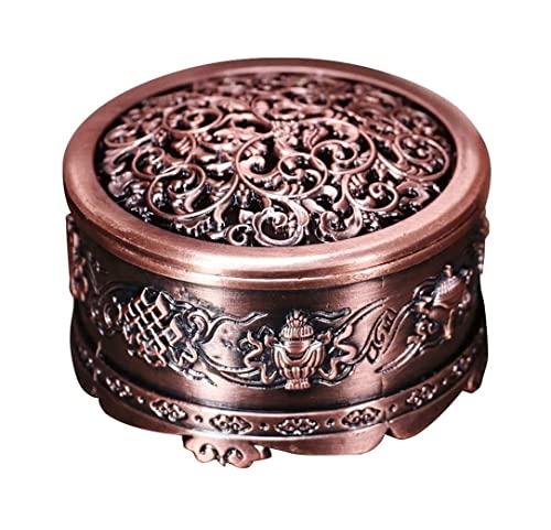 RUVOO Räuchergefäß Metall Vintage Handwerk Blume Räuchergefäß Raumdekoration Räucherkegel Räuchergefäß Halter (Farbe: B) von RUVOO