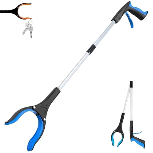 RUWLFE Greifzange 1pc 32" Grabber Reacher Tool Müll Clip Picker Picking Erweiterte Picker Zange Sanitär Pickup Reinigungsmittel(Blue) von RUWLFE