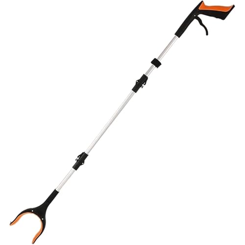 RUWLFE Greifzange 2 Stück Reacher Grabber Tool, 43" extra Lange Greifer for ältere Menschen, Leichter handlicher Müllgreifer mit Magneten(Orange) von RUWLFE