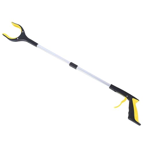 RUWLFE Greifzange 2 stücke 81 cm Faltbare Wurf Clip Tragbare Lange Griff Picker Arm Extender Garten Müll Grabber Pick Up Werkzeuge(Yellow) von RUWLFE
