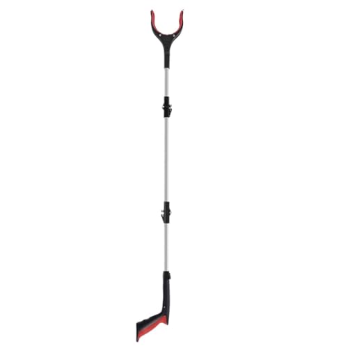 RUWLFE Greifzange 3 Stück Müllsammler-Greifer mit um 360 Grad drehbarem Clip, Faltbarer Greifer-Extender, Handwerkzeuge, Wurfgreifer, Picker mit Rutschfester Backe(Red) von RUWLFE