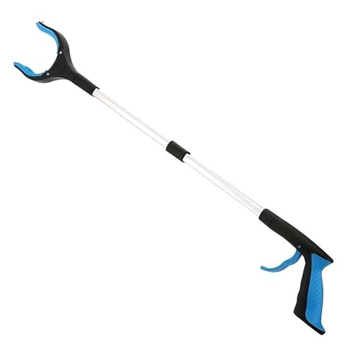 RUWLFE Greifzange 32 Zoll Faltbare Greiferverlängerung Handwerkzeuge Wurfgreifer Picker Zusammenklappbarer Müllgreifer Pick Up Tools(Blue) von RUWLFE