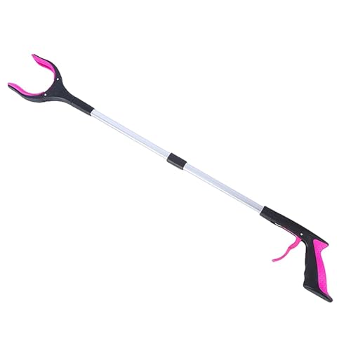 RUWLFE Greifzange 32 Zoll Faltbare Greiferverlängerung Handwerkzeuge Wurfgreifer Picker Zusammenklappbarer Müllgreifer Pick Up Tools(Purple) von RUWLFE