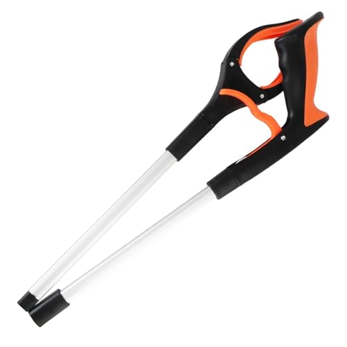 RUWLFE Greifzange 3PCS Pick Up Werkzeuge Zusammenklappbare Müll Greifer Greifer Extender Hand Werkzeuge Wurf Greifer Picker Multifunktionale Faltbare Tragbare(Orange) von RUWLFE