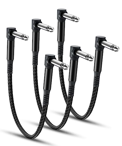 RUXELY 6.35mm Gitarren Patchkabel 0.3M 3Pack,90 Grad 1/4" Stecker Instrument Pedal Kabel,30CM Guitar Klinkenpatchkabel,Winkel Patch Cable für Gitarreneffekte,Gitarre/Bass Effektpedale,Pedalboard RUXELY 6.35mm Gitarren Patchkabel 0.3M 3Pack,90 Grad 1/4" Stecker Instrument Pedal Kabel,30CM Guitar Klinkenpatchkabel,Winkel Patch Cable für Gitarreneffekte,Gitarre/Bass Effektpedale,Pedalboard von RUXELY