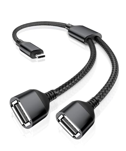 RUXELY USB C Stecker zu Dual USB Buchse Splitter Kabel 0.3M,Thunderbolt 3 to Typ A 2.0 OTG Lade Adapter für MacBook Pro,iPad 10 Air 4 5,Samsung Galaxy Z Flip5,Fold5,S25,A54,A90,S24,S23,S22,S21,20,A60 RUXELY USB C Stecker zu Dual USB Buchse Splitter Kabel 0.3M,Thunderbolt 3 to Typ A 2.0 OTG Lade Adapter für MacBook Pro,iPad 10 Air 4 5,Samsung Galaxy Z Flip5,Fold5,S25,A54,A90,S24,S23,S22,S21,20,A60 von RUXELY