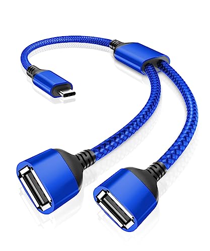 RUXELY USB C Stecker zu Dual USB Buchse Splitter Kabel 0.3M,Thunderbolt 3 to Typ A 2.0 OTG Lade Adapter für MacBook Pro 2022,iPad 10 Air 4 5,Samsung Galaxy S23 Ultra,A54,A90,S22,S21,A60,Note 20 Ultra RUXELY USB C Stecker zu Dual USB Buchse Splitter Kabel 0.3M,Thunderbolt 3 to Typ A 2.0 OTG Lade Adapter für MacBook Pro 2022,iPad 10 Air 4 5,Samsung Galaxy S23 Ultra,A54,A90,S22,S21,A60,Note 20 Ultra von RUXELY