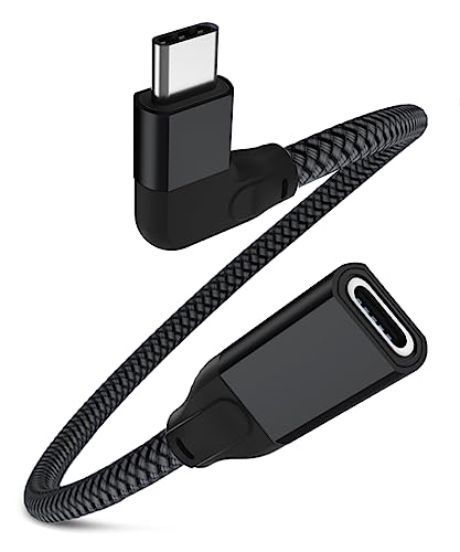RUXELY USB C Verlängerungskabel 0.2M,Typ C 3.1 3.2 Gen2 10Gbps Buchse auf Stecker Adapter,Kurz (Thunderbolt 3 Compatible) Extension Cable für Macbook Pro M3,Air,Microsoft Surface Go,Dell XPS,iPhone 16 von RUXELY