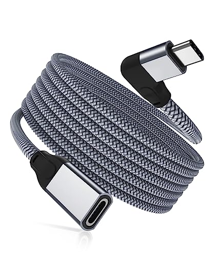 RUXELY USB C Verlängerungskabel 2M,90 Grad Typ C 3.1 3.2 Gen2 10Gbps Buchse auf Stecker Adapter,Thunderbolt 3 Extension Cable für Macbook Mac,iPad Pro 10 2022 Air 4 5 Generation Mini 6 7,iPhone 15 16 RUXELY USB C Verlängerungskabel 2M,90 Grad Typ C 3.1 3.2 Gen2 10Gbps Buchse auf Stecker Adapter,Thunderbolt 3 Extension Cable für Macbook Mac,iPad Pro 10 2022 Air 4 5 Generation Mini 6 7,iPhone 15 16 von RUXELY