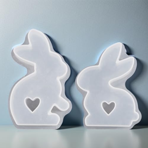 Ostern Silikonformen Kaninchen Gießformen, Osterhase Silikonform Set, Hasenform für Ostern, Ostern Hase Backform, 3D Kaninchen Gießform Ostern für DIY Handwerk, Ostern Dekoration von RUYI