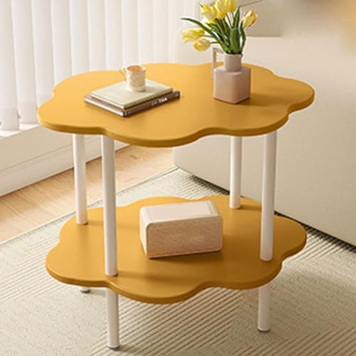 RUYICZB 2-Stöckiger Beistelltisch, Blumenförmiger Beistelltisch, Kleine Beistelltische Mit Stauraum, Beistelltische Für Wohnzimmer, Schlafzimmer, Küche, Garten, Kleine Räume,Gelb RUYICZB 2-Stöckiger Beistelltisch, Blumenförmiger Beistelltisch, Kleine Beistelltische Mit Stauraum, Beistelltische Für Wohnzimmer, Schlafzimmer, Küche, Garten, Kleine Räume,Gelb von RUYICZB