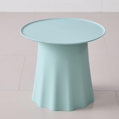 RUYICZB Beistelltisch Aus Kunststoff, Geeignet Für Ecksofa Tisch Aus Kunststoff, Runde Beistelltische Für Das Wohnzimmer, Kleine Beistelltische Für Kleine Räume, Schlafzimmer, Zuhause, Büro,Blau von RUYICZB