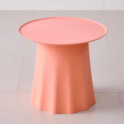 RUYICZB Beistelltisch Aus Kunststoff, Geeignet Für Ecksofa Tisch Aus Kunststoff, Runde Beistelltische Für Das Wohnzimmer, Kleine Beistelltische Für Kleine Räume, Schlafzimmer, Zuhause, Büro,Rosa von RUYICZB