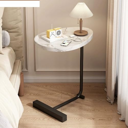 RUYICZB C-Förmiger Beistelltisch Für Die Couch, Couch-Beistelltische Zum Unterschieben, Marmor-Beistelltisch in C-Form, Moderne Beistelltische Für Wohnzimmer, Schlafzimmer, Büro,White Marble RUYICZB C-Förmiger Beistelltisch Für Die Couch, Couch-Beistelltische Zum Unterschieben, Marmor-Beistelltisch in C-Form, Moderne Beistelltische Für Wohnzimmer, Schlafzimmer, Büro,White Marble von RUYICZB