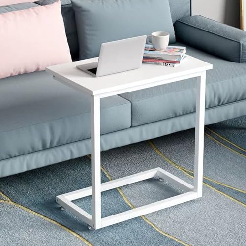 RUYICZB C-Tisch Beistelltisch, Computertisch-Beistelltisch, Couchtische Zum Unterschieben, Moderne Beistelltische Für Schlafzimmer, Wohnzimmer, Sofa, Büro,Weiß,XL von RUYICZB