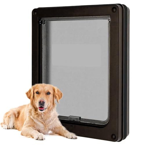 RUYICZB Hundeklappe Für Große Hunde, Wetterfeste Pet Door Für Katzen Und Hunde, Haltbare Katzenklappe, Snap-In Schließplatte Inklusive, Geeignet Für Innen- Und Außentüren,Schwarz,L RUYICZB Hundeklappe Für Große Hunde, Wetterfeste Pet Door Für Katzen Und Hunde, Haltbare Katzenklappe, Snap-In Schließplatte Inklusive, Geeignet Für Innen- Und Außentüren,Schwarz,L von RUYICZB