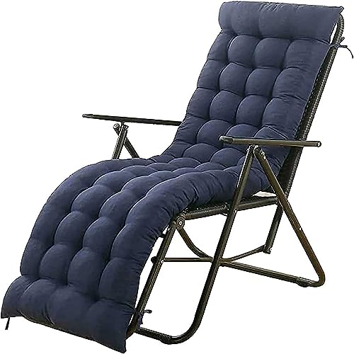 RUYICZB Liegenauflage, Auflage Gartenliege Auflagen Für Deckchair, Bequeme Polsterauflage Sonnenliege Indoor Reisen Innenbüro Im Freien, Urlaub, Liegestuhl Kissen Sonnenliegen,Navy Blue,48x163cm von RUYICZB