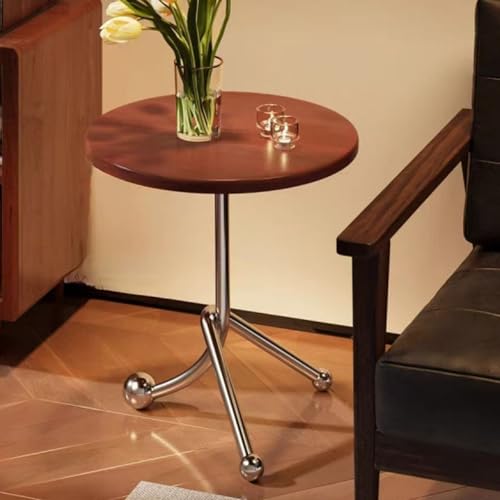RUYICZB Runder Beistelltisch Weiß, Beistelltische Aus Holz, Beistelltisch Für Couch, Kleine Beistelltische Für Kleine Räume, Schlafzimmer, Wohnzimmer, Badezimmer, Büro,Walnut,M RUYICZB Runder Beistelltisch Weiß, Beistelltische Aus Holz, Beistelltisch Für Couch, Kleine Beistelltische Für Kleine Räume, Schlafzimmer, Wohnzimmer, Badezimmer, Büro,Walnut,M von RUYICZB
