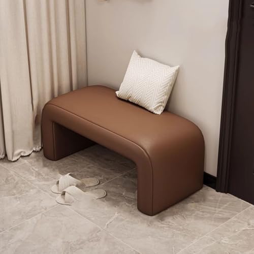 RUYICZB Schuhhocker Für Den Eingangsbereich, Schuhaufbewahrungsbank Mit Lederkissen, Kleine Schuhwechselbank, Weicher Schuhhocker Für Eingangsbereich, Wohnzimmer, Schlafzimmer,Braun,60 * 35cm RUYICZB Schuhhocker Für Den Eingangsbereich, Schuhaufbewahrungsbank Mit Lederkissen, Kleine Schuhwechselbank, Weicher Schuhhocker Für Eingangsbereich, Wohnzimmer, Schlafzimmer,Braun,60 * 35cm von RUYICZB