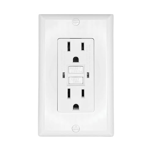 RV Designer S801, Dual GFCI Steckdose mit Abdeckplatte, weiß, AC Elektrisch von RV Designer