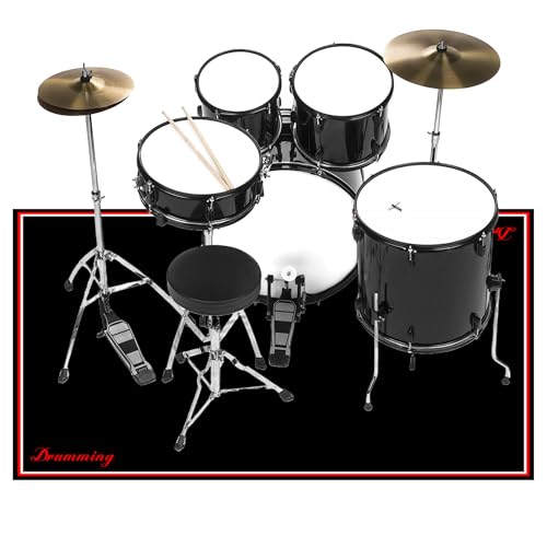 Drumming 86,4 x 165,1 cm Trommelteppich, Läufermatte mit rutschfester Unterseite, Schlagzeugteppich, Bodenschutz für elektrische Trommel und Jazz-Schlagzeug-Set, Spritzständer, Geschenk für Drumming 86,4 x 165,1 cm Trommelteppich, Läufermatte mit rutschfester Unterseite, Schlagzeugteppich, Bodenschutz für elektrische Trommel und Jazz-Schlagzeug-Set, Spritzständer, Geschenk für von RV MURTS