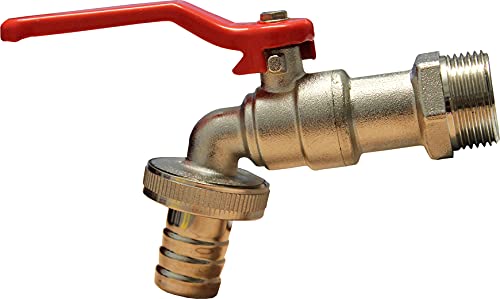 Kugelauslaufhahn Auslaufhahn Absperrhahn Wasserhahn Auslaufventil Rot 1/2" von RV-Parts